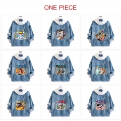 12 Styles One Piece Cartoon Pattern Anime Denim Jacket Costume