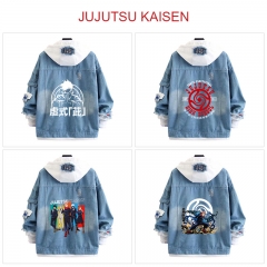 8 Styles Jujutsu Kaisen Cartoon Pattern Anime Denim Jacket Costume