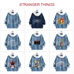 12 Styles Stranger Things Cartoon Pattern Anime Denim Jacket Costume