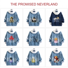 10 Styles The Promised Neverland Cartoon Pattern Anime Denim Jacket Costume