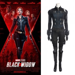 Marvel's The Avengers Black Widow Cartoon Character Cosplay Anime Costume Set(No Shoes)