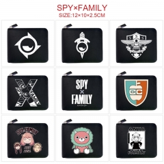 17 Styles Spy x Family Cosplay Cartoon PU Anime Zipper Wallet Purse