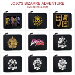 12 Styles JoJo's Bizarre Adventure Cosplay Cartoon PU Anime Zipper Wallet Purse