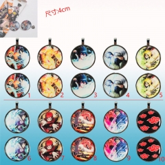 10 Styles Naruto Anime Necklace And Badge Set