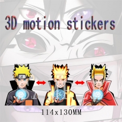 Naruto Cartoon Can Change Pattern Lenticular Flip Anime 3D Stickers