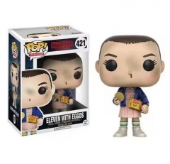 Stranger Things Funko POP 421# Eleven With Eggos Anime Action PVC Figure Toy