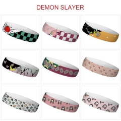 10 Styles Demon Slayer: Kimetsu no Yaiba Cartoon Color Printing Sweatband Anime Headband