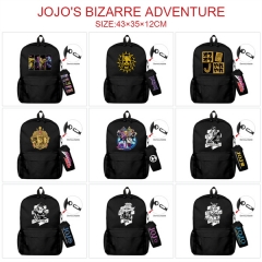 3 Colors 30 Styles JoJo's Bizarre Adventure Canvas Anime Backpack Bag+Pencil Bag Set