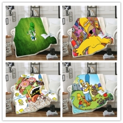 12 Styles 2 Sizes Simpsons Double Layer Anime Blanket