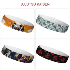 4 Styles Jujutsu Kaisen Cartoon Color Printing Sweatband Anime Headband