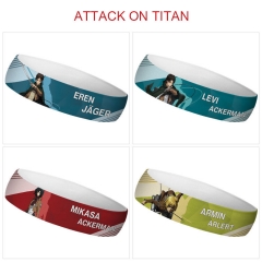 4 Styles Attack on Titan/Shingeki No Kyojin Cartoon Color Printing Sweatband Anime Headband
