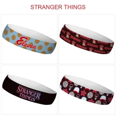 4 Styles Stranger Things Cartoon Color Printing Sweatband Anime Headband