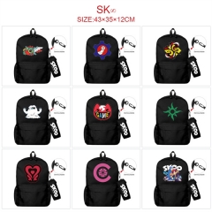3 Colors 26 Styles SK∞/SK8 the Infinity Canvas Anime Backpack Bag+Pencil Bag Set