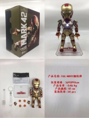 With Electric 18CM Iron Man EAA-036 MARK 42 Anime Action PVC Figure Toy