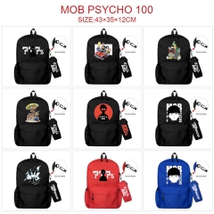 3 Colors 20 Styles Mob Psycho 100 Canvas Anime Backpack Bag+Pencil Bag Set