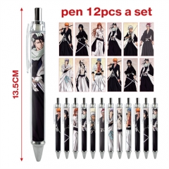 5 Styles 12pcs/set Bleach Cartoon Character Anime Ballpoint Pen