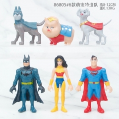 6PCS/SET 8-12CM Marvel Batman Superman Anime Figure Toy
