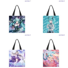 7 Styles 33*38cm Hatsune Miku Cartoon Pattern Canvas Anime Bag