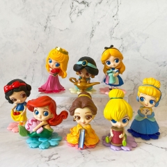 8 Styles Disney Princess Belle/Aurora/Jasmine/Snow White/Cinderella/Ariel Anime Figure