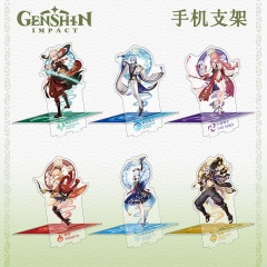 54 Styles 20CM Genshin Impact Anime Acrylic Phone Holder Support Frame Anime Standing Plates