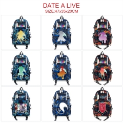 10 Styles Date A Live Cartoon Cosplay Anime Backpack Bags