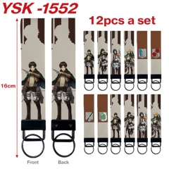 12PCS/SET 4 Styles Attack on Titan/Shingeki No Kyojin Cartoon Cosplay Anime Phone Strap Lanyard