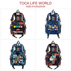 5 Styles Toca Life World Cartoon Cosplay Anime Backpack Bags