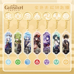 54 Styles Genshin Impact Acrylic Anime Keychain