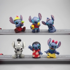 6PCS/SET Lilo & Stitch Cartoon Toy Anime Action PVC Figure