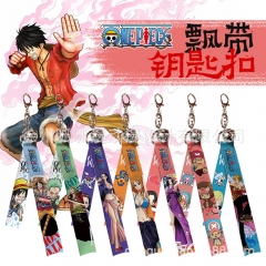 15 Styles One Piece with Riband Bell Anime Keychain
