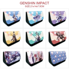 13 Styles Genshin Impact Cartoon Anime Pencil Bag