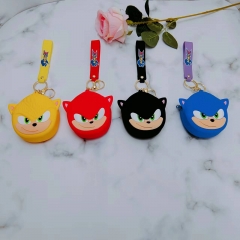 4 Styles Sonic the Hedgehog Cartoon Anime Coin Bag Keychain