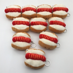 9cm 10PCS/SET Hot Dog Cosplay Character Anime Plush Toy Pendant