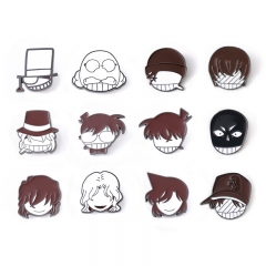12 Styles Detective Conan Beautiful Cartoon Badge Pin Decoration Clothes Anime Alloy Brooch
