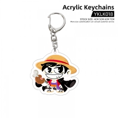 4CM One Piece Anime Acrylic Keychain
