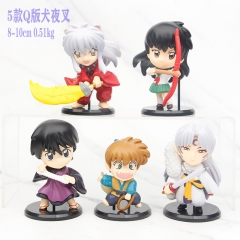 5PCS/SET 8-10CM Inuyasha Anime Figure Toy