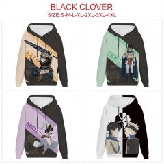 4 Styles Black Clover Cartoon Anime Hooded Hoodie