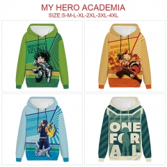 8 Styles My Hero Academia Cartoon Anime Hooded Hoodie