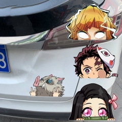 4 Styles Demon Slayer: Kimetsu no Yaiba Cartoon Anime Car Sticker