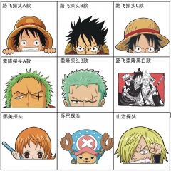 9 Styles One Piece Cartoon Anime Car Sticker