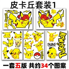 2 Styles 21*29CM Pokemon Pikachu Cartoon Anime Car Sticker