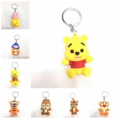 8 Styles Winnie the Pooh Anime Keychain