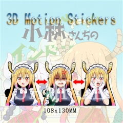 Miss Kobayashi's Dragon Maid Cartoon Can Change Pattern Lenticular Flip Anime 3D Stickers