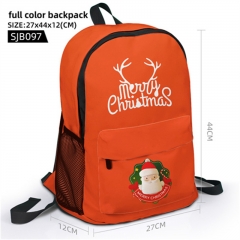 Merry Christmas Cartoon Anime Backpack School Bag