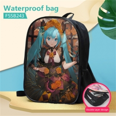 Hatsune Miku Cosplay Cartoon Waterproof Backpack Anime School Bag