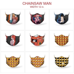 12 Styles Chainsaw Man Color Printing Anime Mask