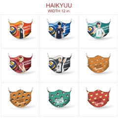 10 Styles Haikyuu Color Printing Anime Mask