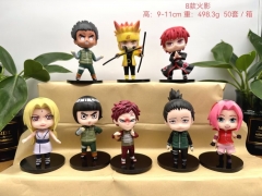 8PCS/SET 10CM Naruto Anime PVC Figure Toy