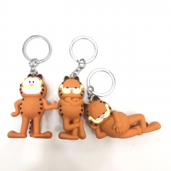 3 Styles Garfield Anime Figure Keychain