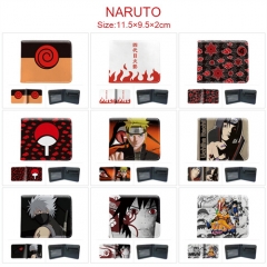 9 Styles Naruto Cartoon Pattern PU Coin Purse Anime Short Zipper Wallet